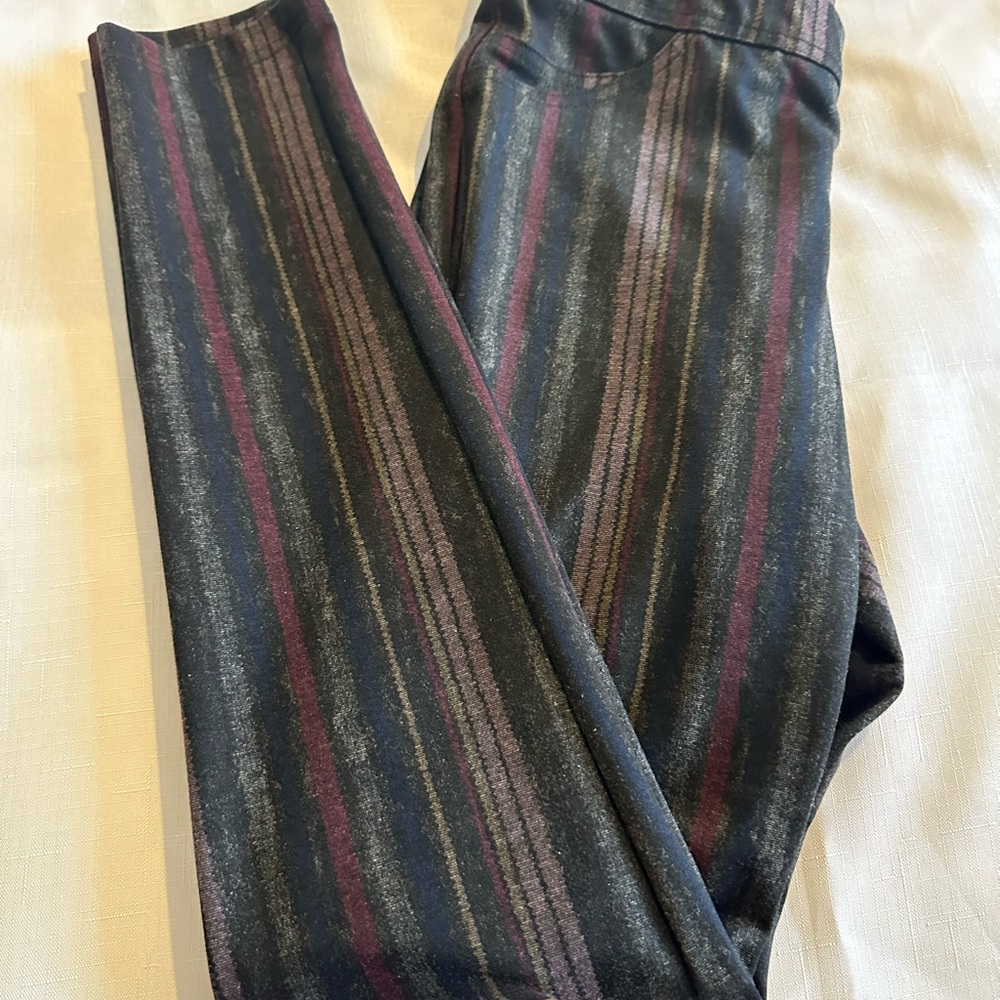 💕🌈💕Tribal Brand Womans Pull-on Stretch Pants Size S Multi- Colored Stripes